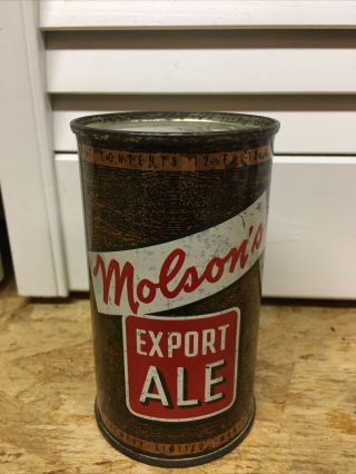 Vintage Molson Export Ale Canadian Flat Top Beer Can