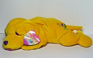 (w/ Tags) Vtg 1998 Lisa Frank Casey Fantastic Jumbo Beans 23 " Plush Yellow Dog