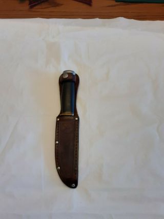 Vintage Marbles Gladstone Fixed Blade Knife In Sheath