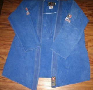ATAMA Jiu - jitsu Uniform KIMONO GI Brazilian COTTON Blue A4 (220 - 255 LBS. ) 3
