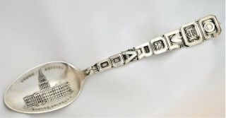 Vintage Denver Colorado Block Letter Handle Sterling Silver Souvenir Spoon 5.  5 "