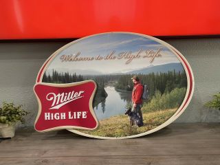 Miller High Life Beer Tin Metal Sign 2009 Welcome To The High Life 30” W X 20” T