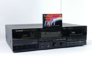 Vintage Pioneer Ct - W600r Auto Reverse Dual Tape Cassette Deck Player - Functional