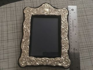 Antique/ Vintage English Sterling Silver Photo Frame 3.  5” X 5”
