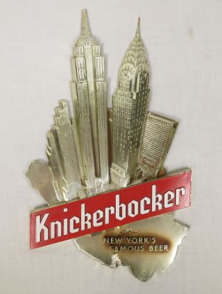 Vintage Knickerbocker York Skyline Empire State Building Famous Beer Sign
