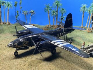 Vintage Built 1:48 Martin B - 26 Marauder Display Ready Ww2 Bomber “widow - Maker”