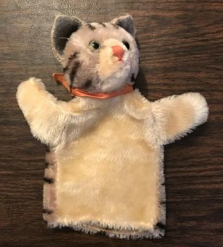 Steiff Kitty Cat Hand Puppet.  Vintage 1950s.