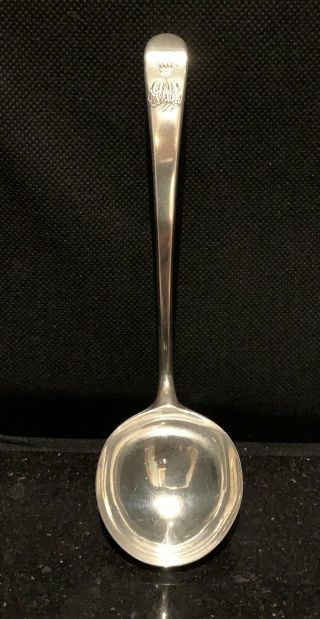 Antique English Georgian Sterling Silver Gravy Sauce Ladle Mono 7” 39grams