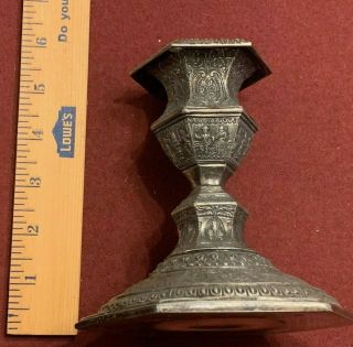 Antique Candle Holder,  Derby Silver Plate Co. ,  With Dutch Design