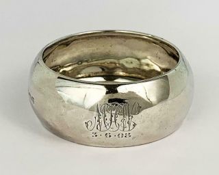 Edwardian Sterling Silver Napkin Ring Birmingham 1907 S Blanckensee