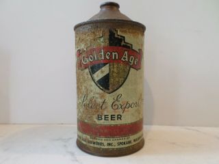 Golden Age Quart Cone Beer Can.  Spokane,  Wa.