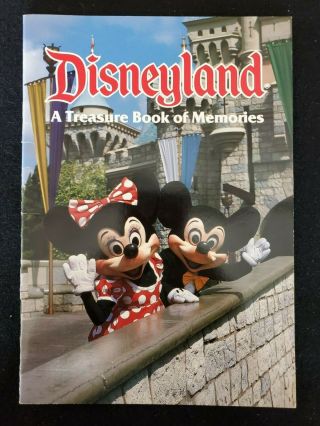 Disneyland A Treasure Book Of Memories Paperback Booklet Souvenir (1989)