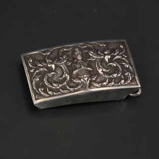 Vtg Sterling Silver - Siam Alex & Co.  Ornate Filigree God Belt Buckle - 30g