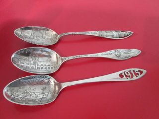 3 Antique - Sterling - Souvenir Spoons - 1915 San Francisco Exposition 3