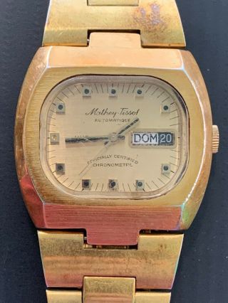 Vintage Mathey - Tissot Ref.  1600 Gold Filled Automatic Men Watch