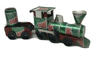 Vintage Aluminum Mountain Dew Can Caboose Train Hand Crafted Novelty