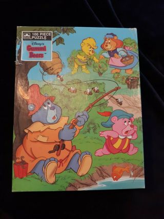 Vintage 1985 Walt Disney Gummi Bears 100 Piece Jigsaw Puzzle Golden Complete