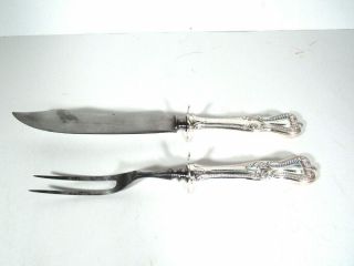 Antique Towle Old Colonial Sterling Silver 2 Piece Carving Set No Mono