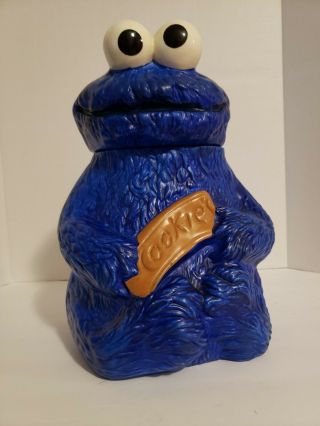 Vintage 1970s Handpainted Sesame Street Cookie Monster Cookie Jar Muppets