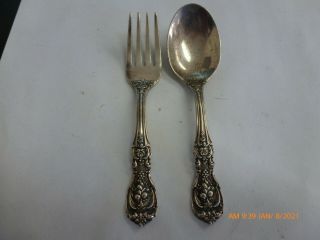 Reed And Barton Sterling Flatware,  Francis I Child Spoon And Fork 4 1/2 Inches
