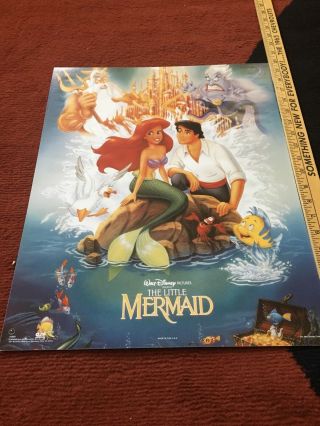 Vintage Disney The Little Mermaid Movie Poster 20 " X 16 "