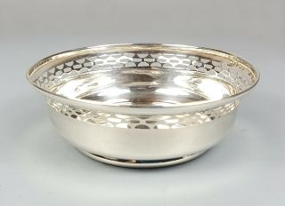 Antique Mappin & Webb Solid Sterling Silver Bon Bon / Trinket Dish 1915