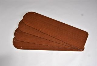 Hunter Vintage Ceiling Fan Parts - Good Set 4 Mahogany/oak Blades