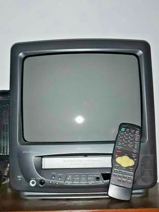 Retro Vintage 1999 Memorex 13 " Crt Color Tv Vcr Vhs Cassette Recorder W/ Remote