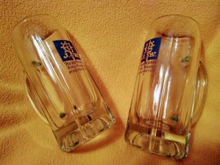 Set Of 2 Heavy Glass Beer Mugs,  Augustiner Bräu München 0.  5l Made In Germany See