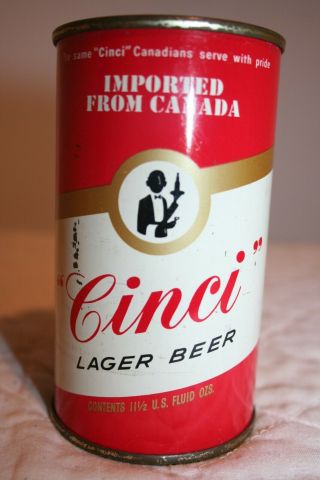 Cinci Lager Beer 11.  5 Oz Mt3.  2 Nmt7 Flat Top Beer Can From Toronto,  Canada