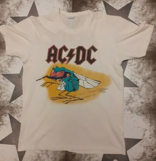 Acdc Vintage 1986 Tour T Shirt Heavy Metal Iron Maiden