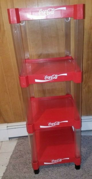 Vintage Coca - Cola 4 Shelf Store Display Heavy Duty Plastic