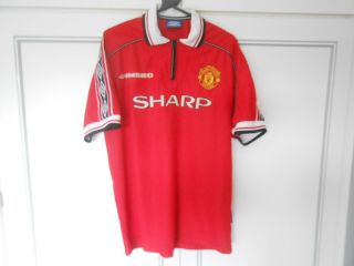 Vintage Manchester United Treble Season Shirt By Umbro Adults Xl