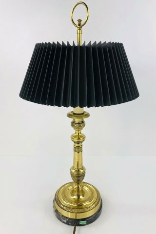 Frederick Cooper Brass Table/ Desk Lamp 20 " Vintage Shade Marble