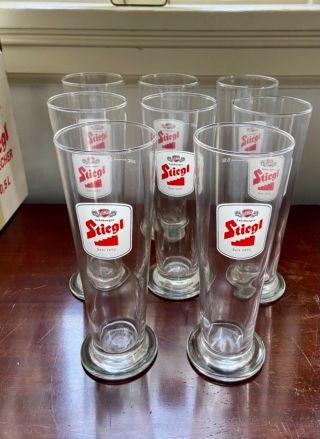 Stiegl 0.  5l Beer Glasses - Set Of 8