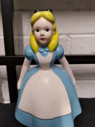 Walt Disney Productions Japan Alice In Wonderland Figurine Ceramic 6 " Figure