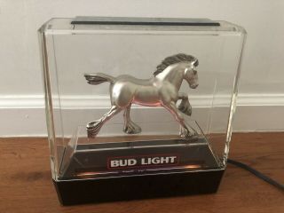 Vintage Budweiser Beer Light - Up Sign Clydesdale