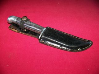 Vintage Western Boulder Colo.  Usa Black Beauty F66 Hunting Knife W/sheath