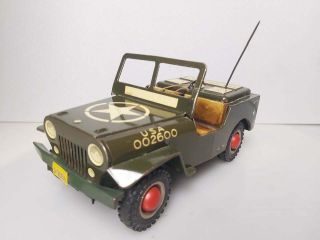 Vintage Arnold U.  S Army Jeep J - 2600 Tin Toy Made In Western Germany