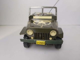 Vintage Arnold U.  S Army Jeep J - 2600 Tin Toy Made in Western Germany 3