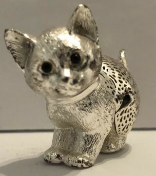 Christofle Hallmark Lumiere Cat Paris France Silverplate Open Work Figurine