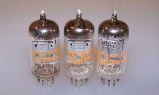 3 Vintage Rca Long Plate Square Getter 12ax7 Tubes - - 12ax7