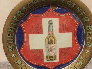 Rare 1897 PRE PROHIBITION Muehlebach’s Pilsner Beer Purest And Best TIP TRAY 3
