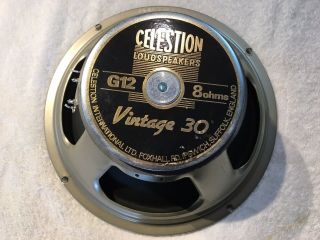 Celestion Vintage 30 12 " Guitar Speaker (8 Ohm),  Made In Uk