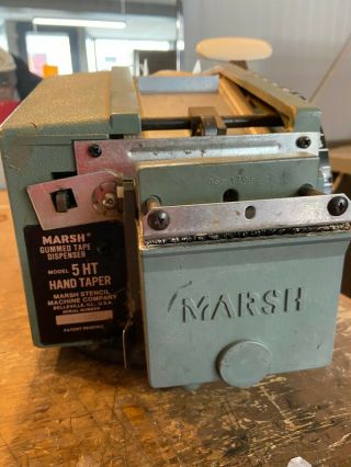 Marsh Gummed Tape Dispenser 5ht Hand Taper Vintage Green Includes A Box Of Tape
