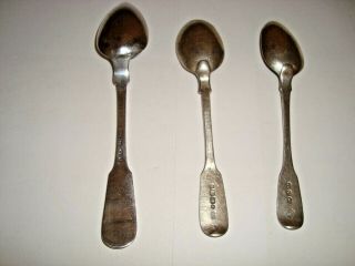 3 Antique Sterling Silver Spoons - One Theodore B.  Starr Spoon 2