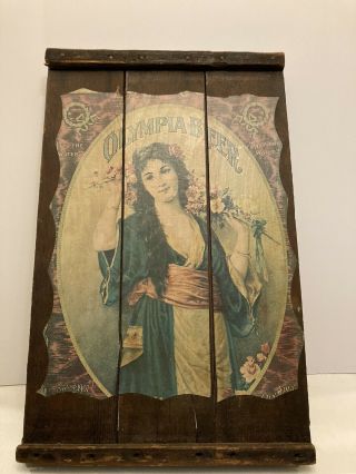 Vintage Olympia Beer Wooden Advertisement Sign (24 X 16)