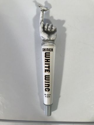 Shiner White Wing Beer Tap Handle Extremely Rare