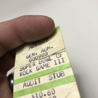 LYNYRD SKYNYRD Bowl Of Rock III Concert Ticket Stub Zant Vintage July 1977 2