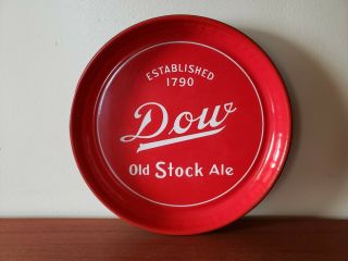 Vintage Dow Old Stock Ale Porcelain Tray - 13 " - Example